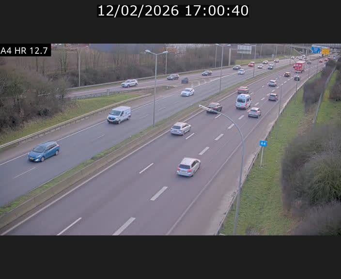 <h2>Traffic live webcam Luxembourg Esch sur Alzette - A4 - BK 12.7 - direction Esch-Belval</h2>