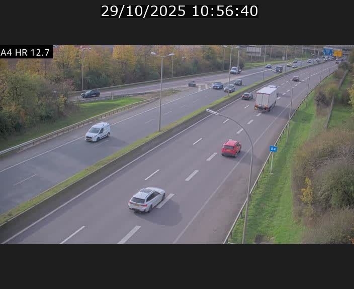 <h2>Traffic live webcam Luxembourg Esch sur Alzette - A4 - BK 12.7 - direction Esch-Belval</h2>