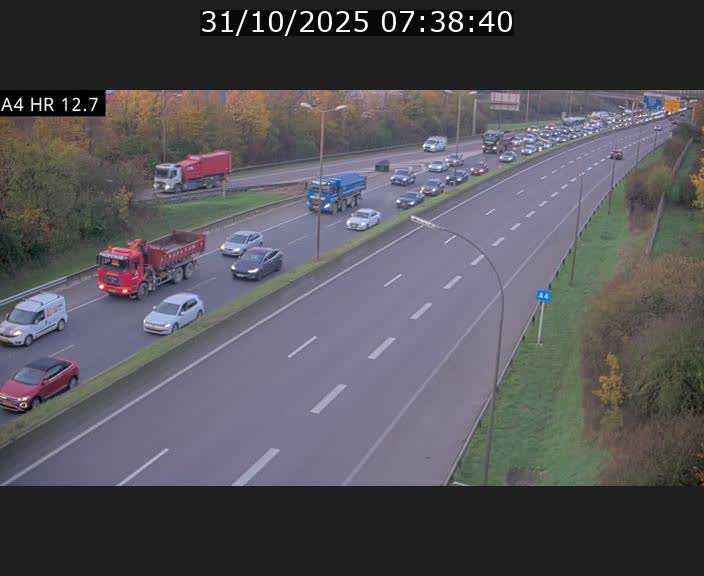 <h2>Traffic live webcam Luxembourg Esch sur Alzette - A4 - BK 12.7 - direction Esch-Belval</h2>