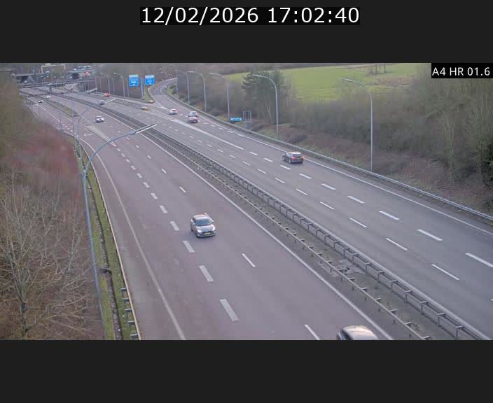 Info Trafic Luxembourg A4 - BK 1.6 - Croix de Cessange (direction Esch)