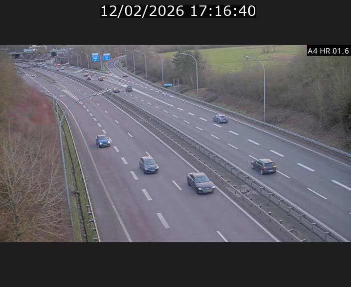 Info Trafic Luxembourg A4 - BK 1.6 - Croix de Cessange (direction Esch)