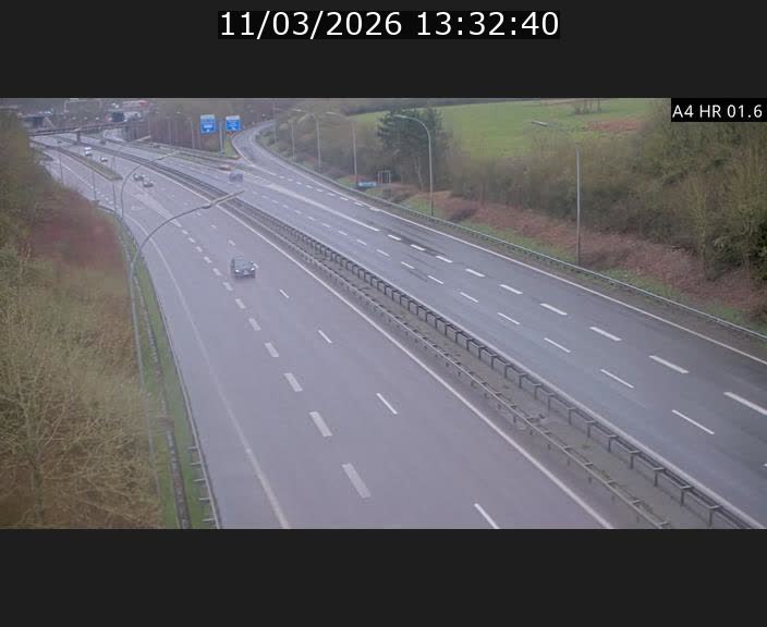Info Trafic Luxembourg A4 - BK 1.6 - Croix de Cessange (direction Esch)