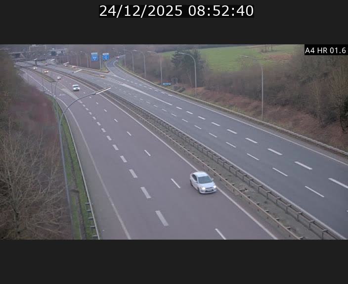 Info Trafic Luxembourg A4 - BK 1.6 - Croix de Cessange (direction Esch)