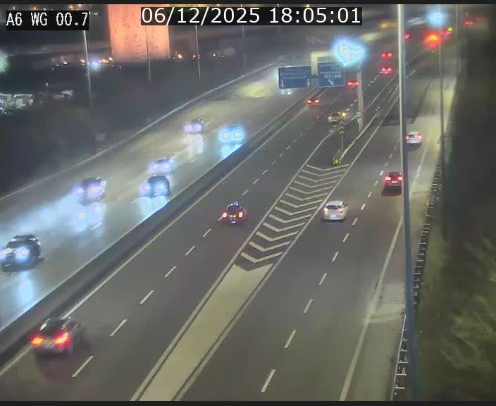 <h2>Traffic live webcam Luxembourg Croix de Cessange - A6 - BK 0.7 - direction A3 France</h2>