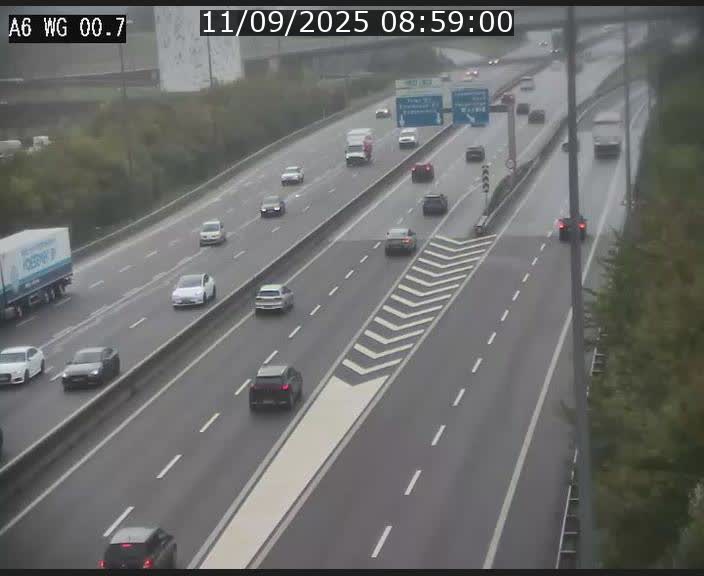 <h2>Traffic live webcam Luxembourg Croix de Cessange - A6 - BK 0.7 - direction A3 France</h2>