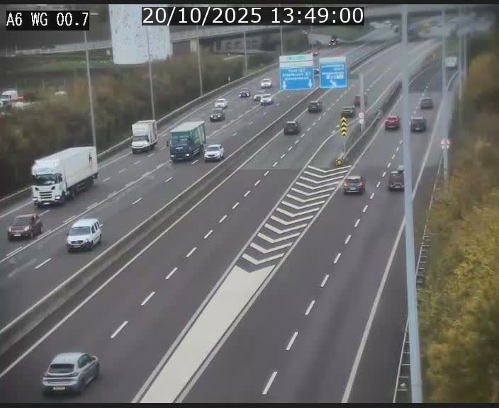 <h2>Traffic live webcam Luxembourg Croix de Cessange - A6 - BK 0.7 - direction A3 France</h2>