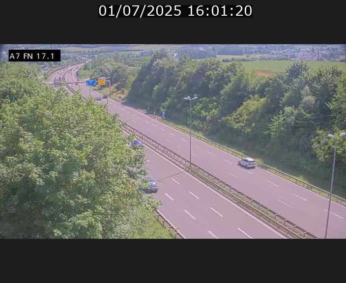 Caméra trafic Luxembourg - A7, Merscherbierg direction Mersch