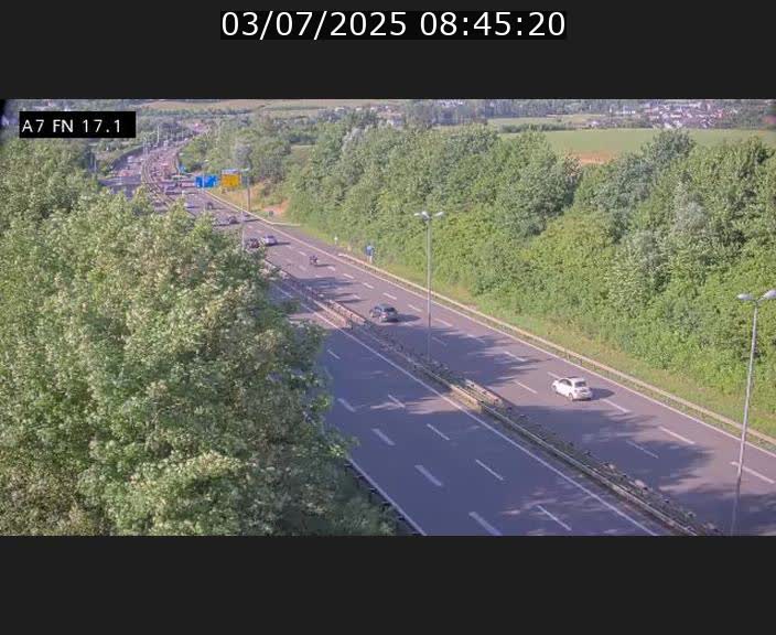 Caméra trafic Luxembourg - A7, Merscherbierg direction Mersch