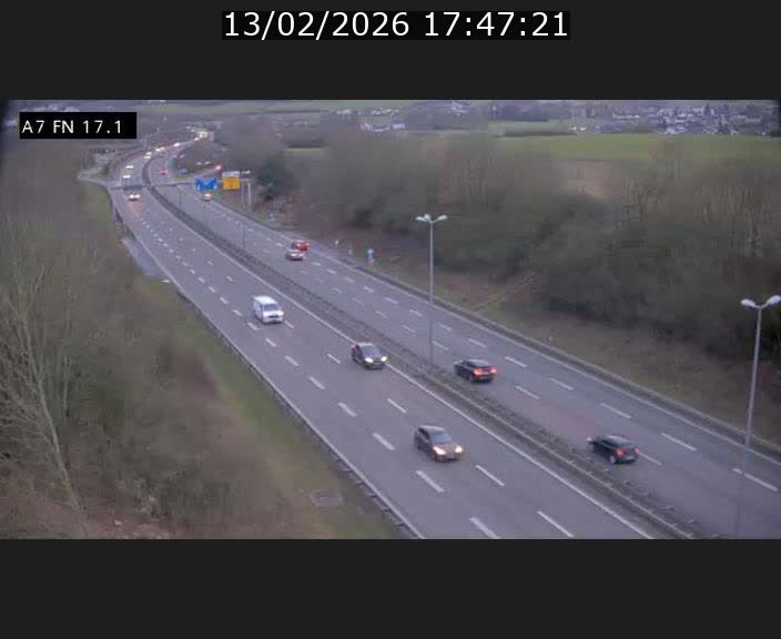 Caméra trafic Luxembourg - A7, Merscherbierg direction Mersch