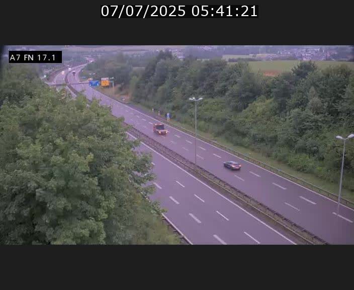 Caméra trafic Luxembourg - A7, Merscherbierg direction Mersch