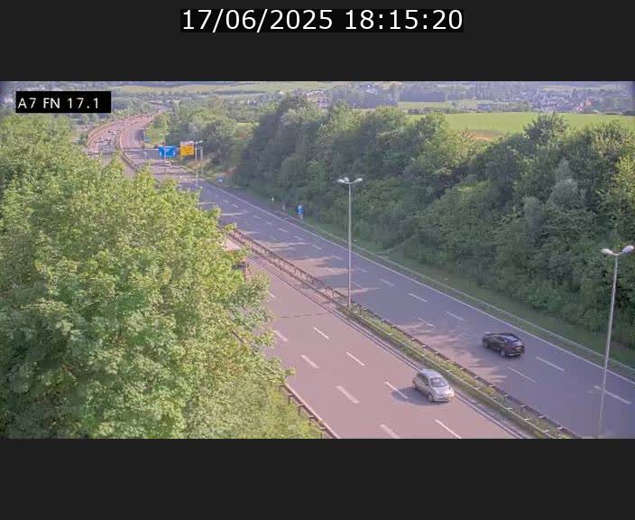 Caméra trafic Luxembourg - A7, Merscherbierg direction Mersch