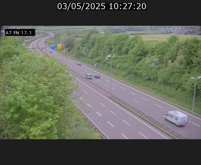Caméra trafic Luxembourg - A7, Merscherbierg direction Mersch