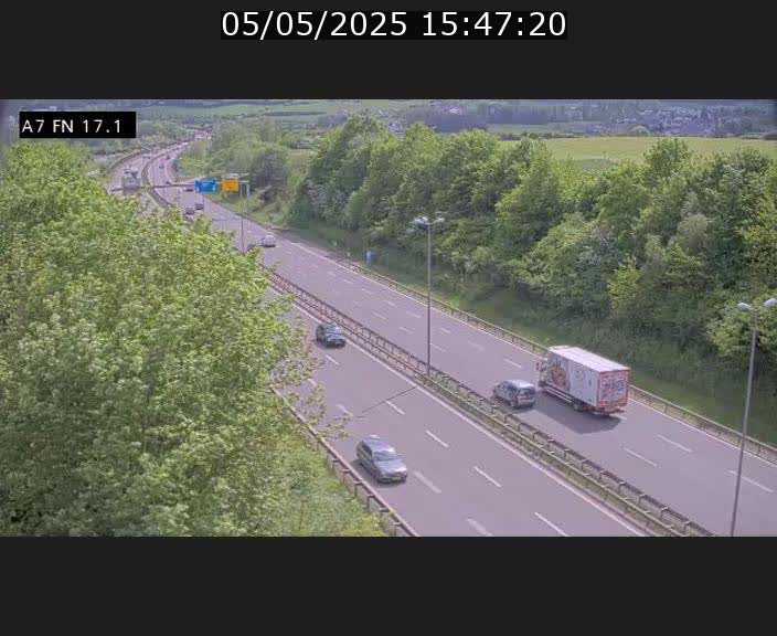 Caméra trafic Luxembourg - A7, Merscherbierg direction Mersch