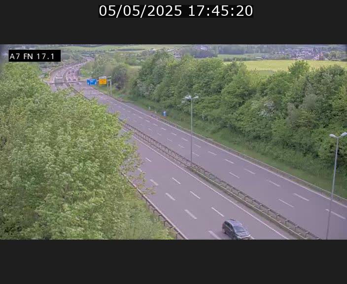 Caméra trafic Luxembourg - A7, Merscherbierg direction Mersch