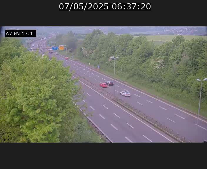 Caméra trafic Luxembourg - A7, Merscherbierg direction Mersch