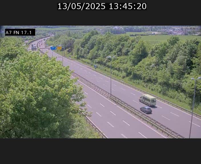 Caméra trafic Luxembourg - A7, Merscherbierg direction Mersch