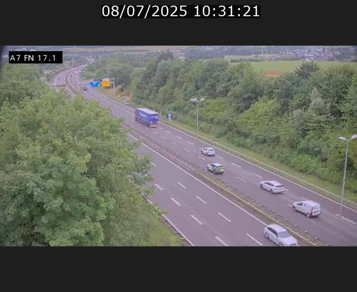 Caméra trafic Luxembourg - A7, Merscherbierg direction Mersch