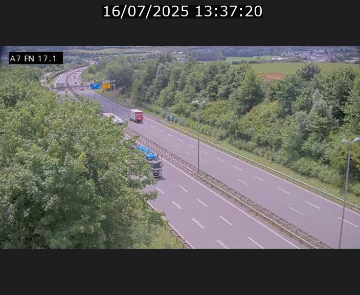Caméra trafic Luxembourg - A7, Merscherbierg direction Mersch