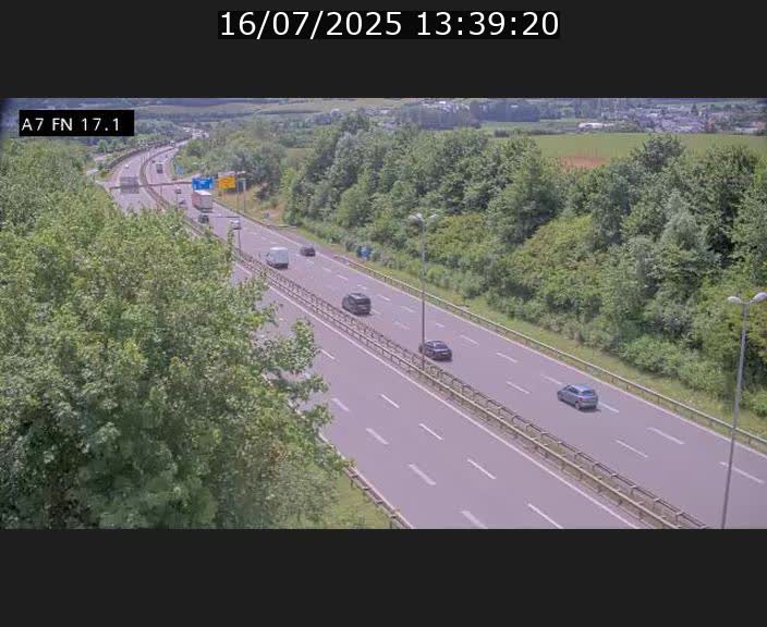 Caméra trafic Luxembourg - A7, Merscherbierg direction Mersch
