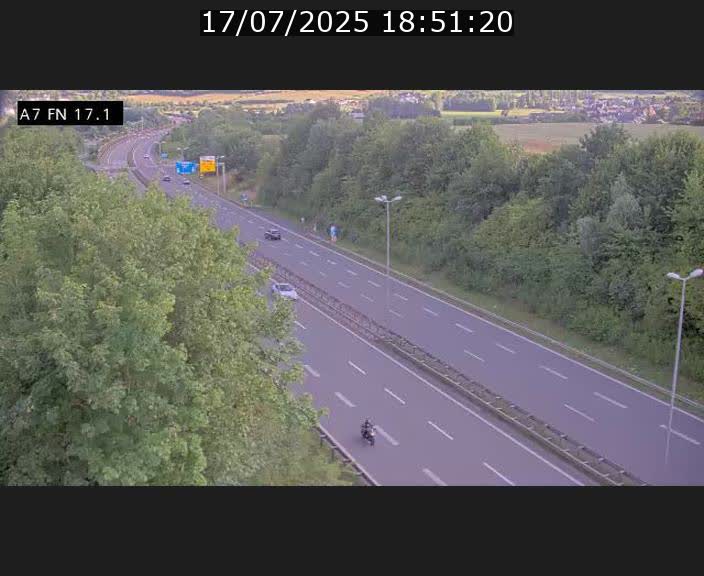 Caméra trafic Luxembourg - A7, Merscherbierg direction Mersch