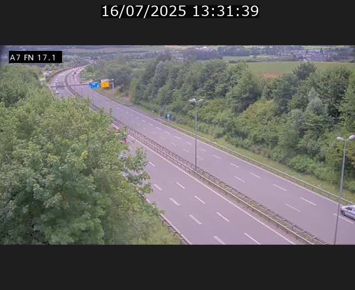 Caméra trafic Luxembourg - A7, Merscherbierg direction Mersch