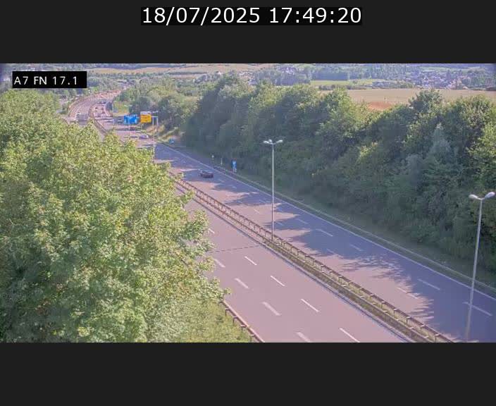 Caméra trafic Luxembourg - A7, Merscherbierg direction Mersch