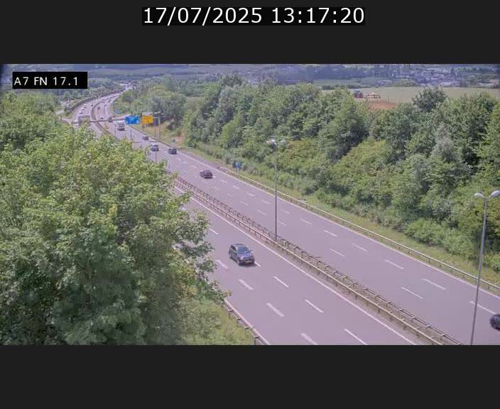 Caméra trafic Luxembourg - A7, Merscherbierg direction Mersch
