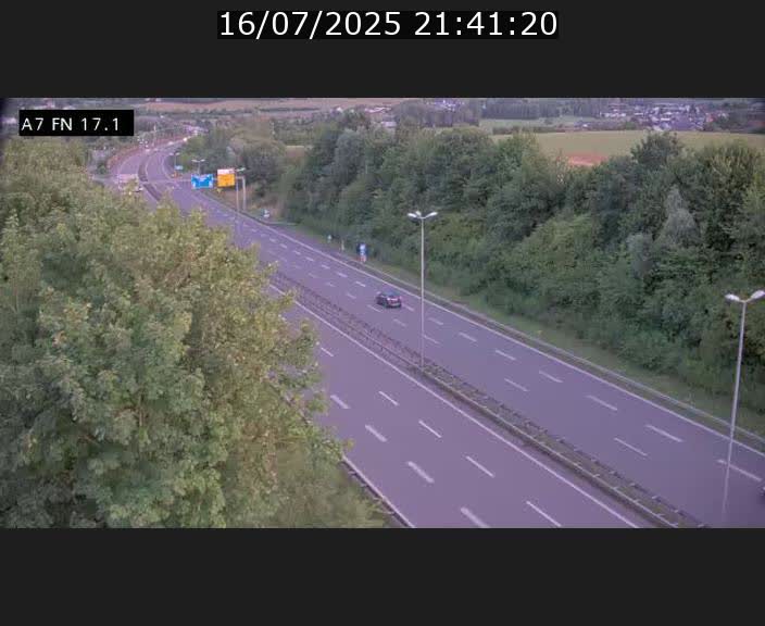 Caméra trafic Luxembourg - A7, Merscherbierg direction Mersch