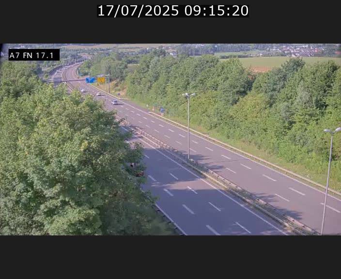 Caméra trafic Luxembourg - A7, Merscherbierg direction Mersch