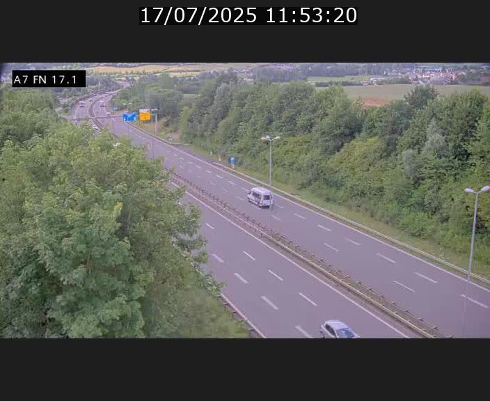 Caméra trafic Luxembourg - A7, Merscherbierg direction Mersch