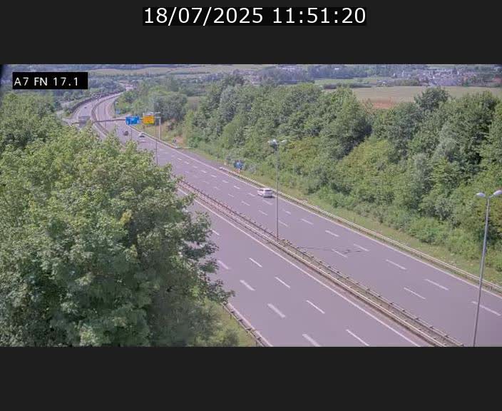 Caméra trafic Luxembourg - A7, Merscherbierg direction Mersch