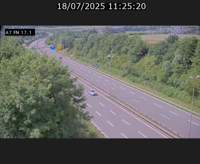 Caméra trafic Luxembourg - A7, Merscherbierg direction Mersch