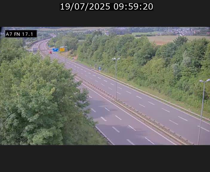 Caméra trafic Luxembourg - A7, Merscherbierg direction Mersch