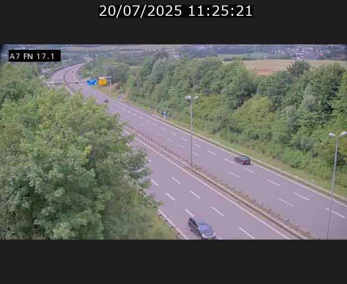 Caméra trafic Luxembourg - A7, Merscherbierg direction Mersch