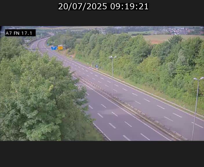 Caméra trafic Luxembourg - A7, Merscherbierg direction Mersch
