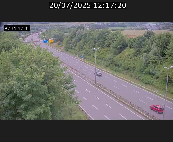Caméra trafic Luxembourg - A7, Merscherbierg direction Mersch