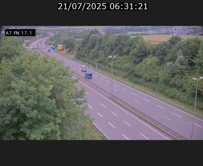 Caméra trafic Luxembourg - A7, Merscherbierg direction Mersch