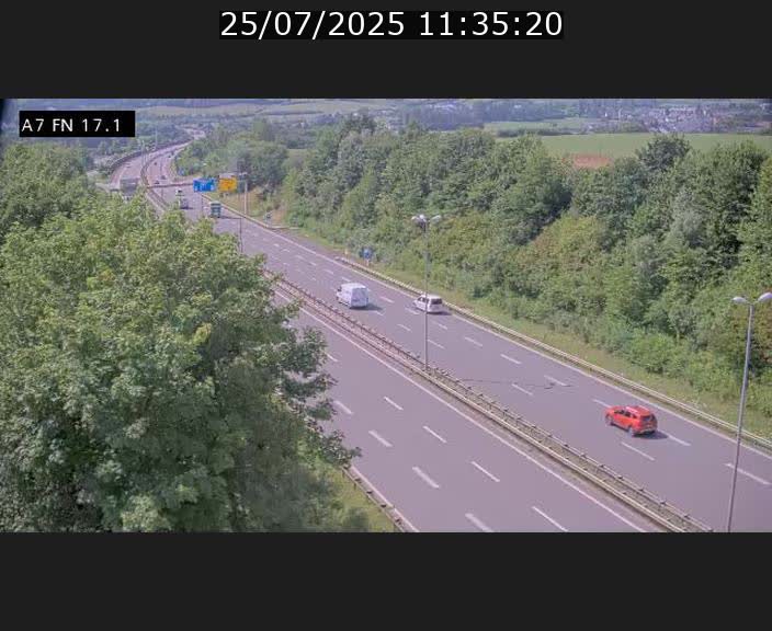 Caméra trafic Luxembourg - A7, Merscherbierg direction Mersch