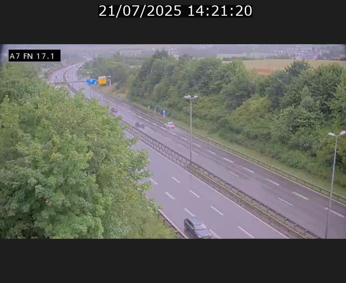 Caméra trafic Luxembourg - A7, Merscherbierg direction Mersch