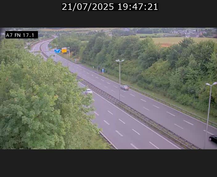 Caméra trafic Luxembourg - A7, Merscherbierg direction Mersch