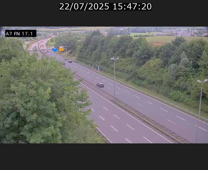 Caméra trafic Luxembourg - A7, Merscherbierg direction Mersch