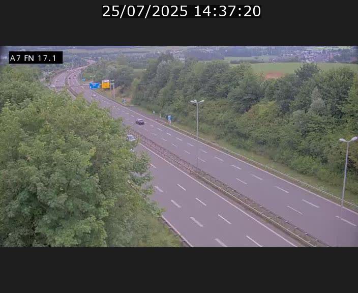 Caméra trafic Luxembourg - A7, Merscherbierg direction Mersch