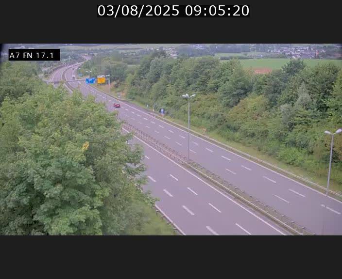 Caméra trafic Luxembourg - A7, Merscherbierg direction Mersch