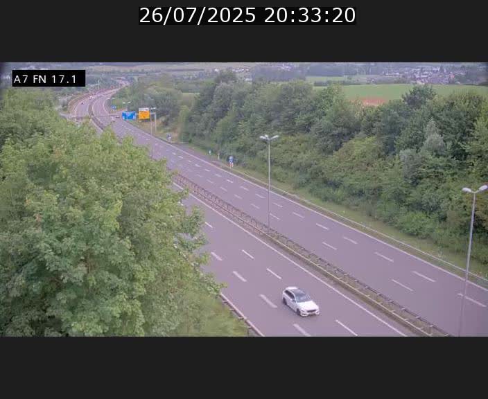 Caméra trafic Luxembourg - A7, Merscherbierg direction Mersch