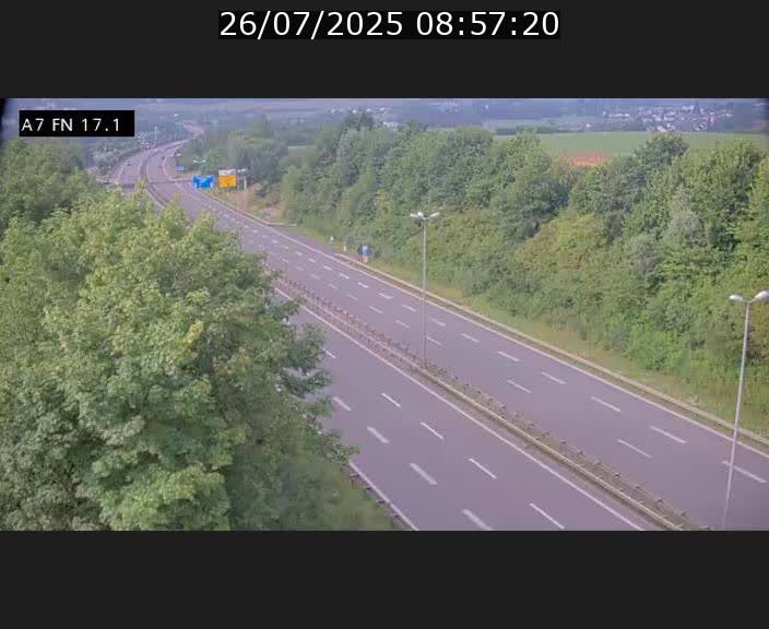Caméra trafic Luxembourg - A7, Merscherbierg direction Mersch