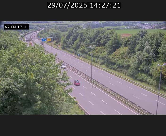 Caméra trafic Luxembourg - A7, Merscherbierg direction Mersch