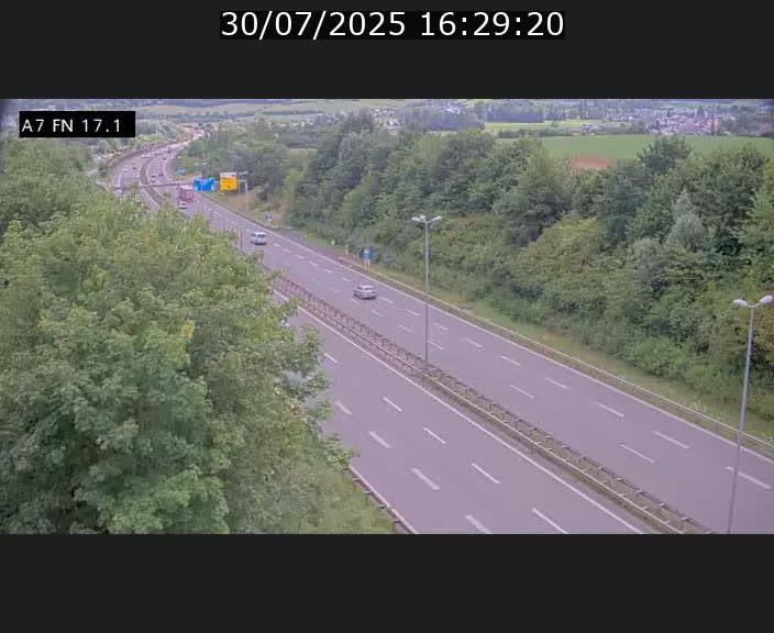 Caméra trafic Luxembourg - A7, Merscherbierg direction Mersch