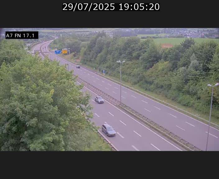 Caméra trafic Luxembourg - A7, Merscherbierg direction Mersch