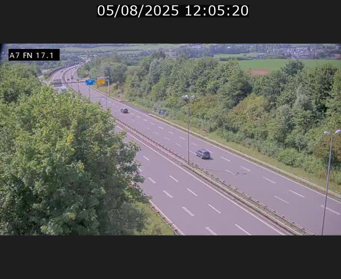 Caméra trafic Luxembourg - A7, Merscherbierg direction Mersch