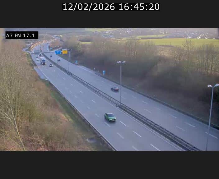 Caméra trafic Luxembourg - A7, Merscherbierg direction Mersch